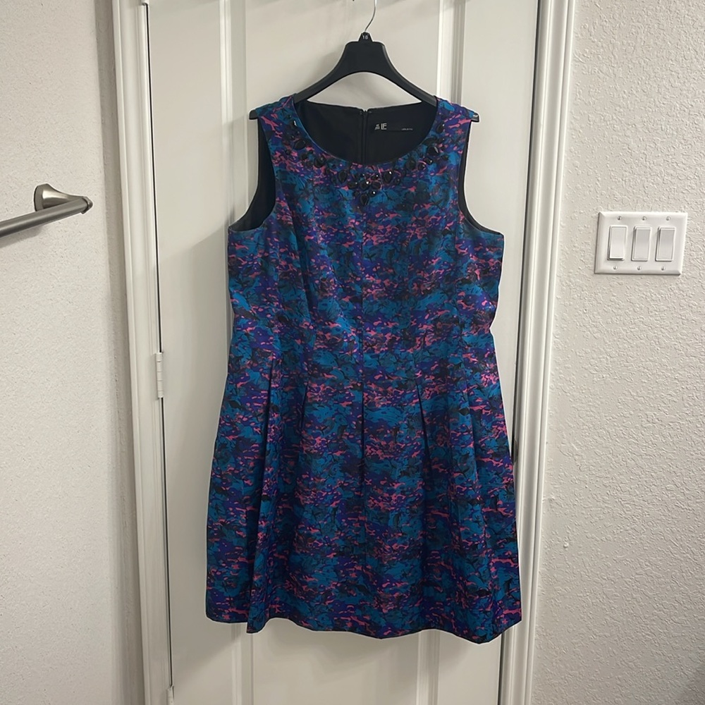 Leslie Fay Brocade dress plus size vintage style size 18W